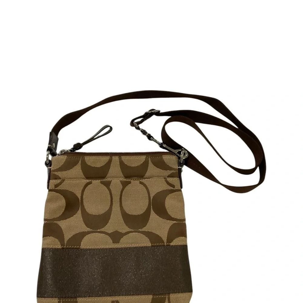 Coach Brown and Tan Crossbody Bag